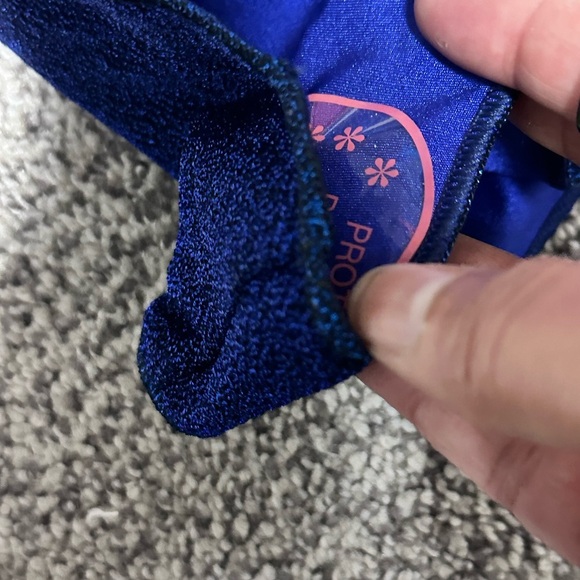 OSEREE BIKINI GLITTERY BLUE HI CUT SWIMSUIT BOTTOMS ITALY LARGE CHEEKY - Picture 3 of 10